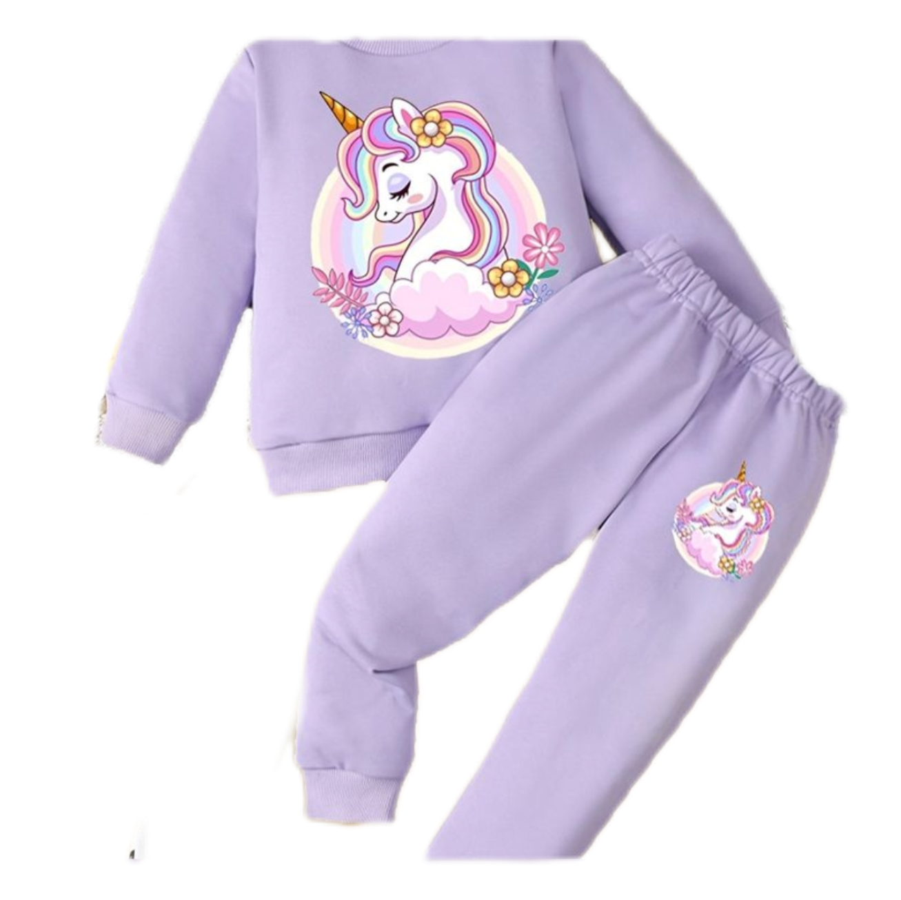 ست لباس دخترانه طرح یونیکورن